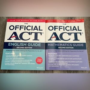 Official ACT Second Edition English and Mathematics Books